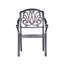 2 pièces de fauteuil de salle à manger d'extérieur en aluminium, gris foncé et blanc, de fabrication, de coussins pour une utilisation à long terme et de fauteuil confortable avec coussin, 2. gris et blanc. Cadre. Coussins. Conception élégante et complexe.-107125174