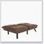 Canapé-lit pliant convertible en microfibre brun