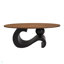 Ensemble de 2 tables basses gigognes, orales et rondes, table industrielle pour le salon, grand 47,24 po, petit 19,69 po