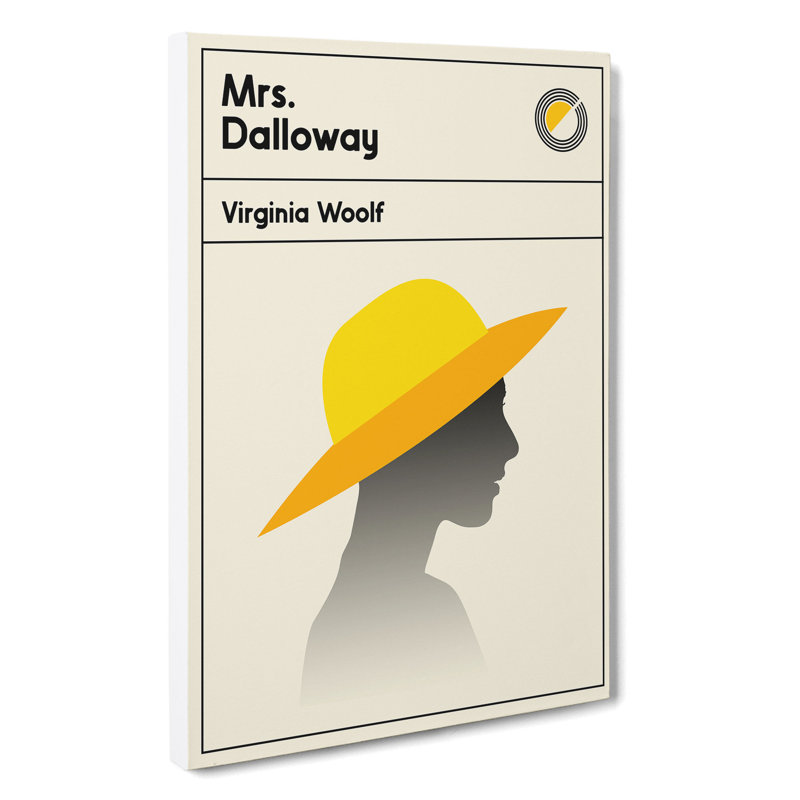 Book Cover Mrs Dalloway Virginia Wolf - Wrapped Canvas, 50cm H x 35cm W x 3cm D