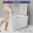 Tankless Smart Toilet With Bidet Built In, Auto Open & Close, Wider Bidet With Heated Seat, Warm Water And Dry, Foot Sensor, LED Display, Remote Control, White