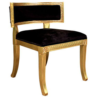 Chaise d'appoint Mavro Klismos