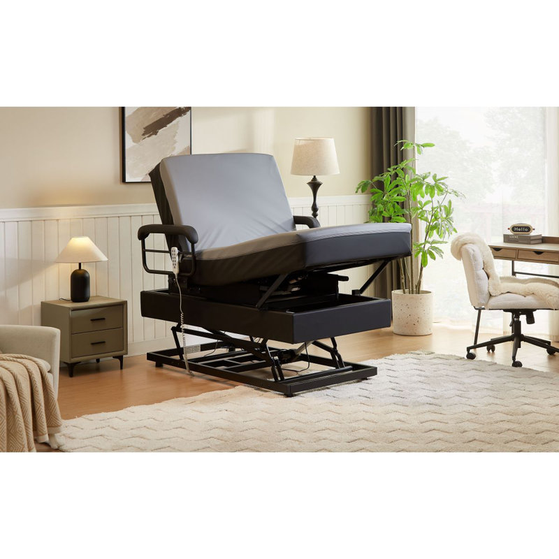 Lit simple ajustable Hi-LO avec matelas Certipur