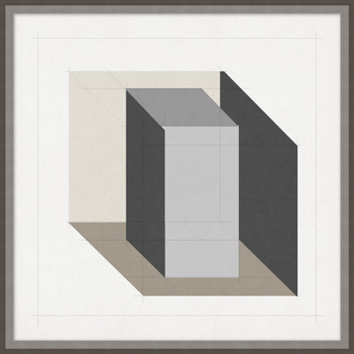 Analytical Placement 5' Framed Graphic Art Print on Glass
