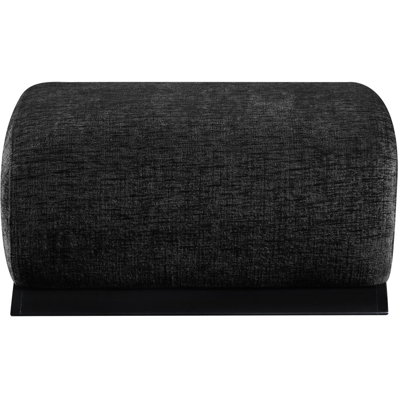 Repose-pieds Akira, Noir, Tissu de polyester noir