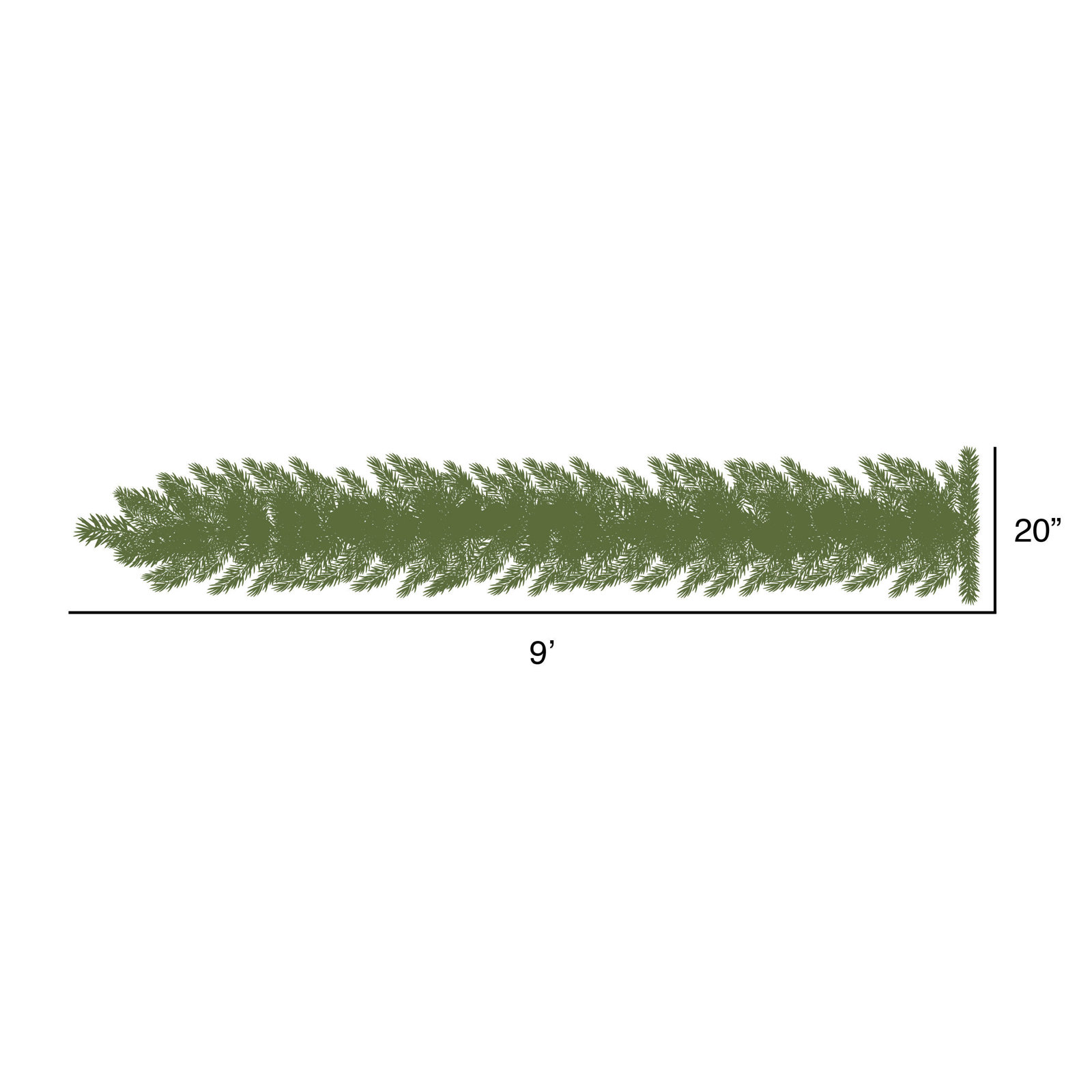 Peabody 108'' in. Faux Fir Garland