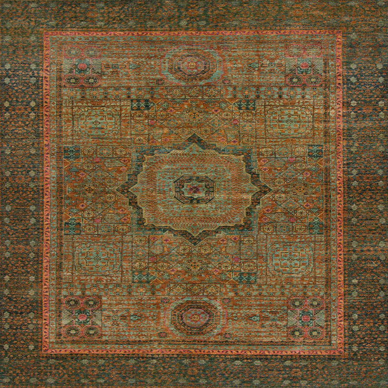 Tapis abstrait moderne 1328, Carré 6 pi