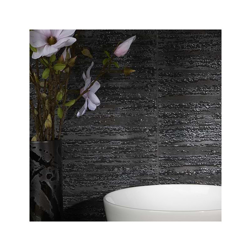 Twilight 12X48 Metal Look Porcelain Tile, Deco Dark