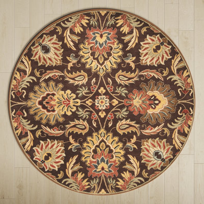 Arden Dark Brown Garnet Hand-Tufted Wool Rug