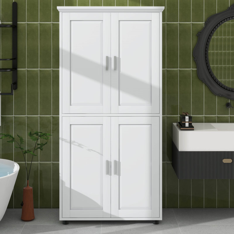Rangement pour salle de bain avec 4 portes et tablette personnalisable
