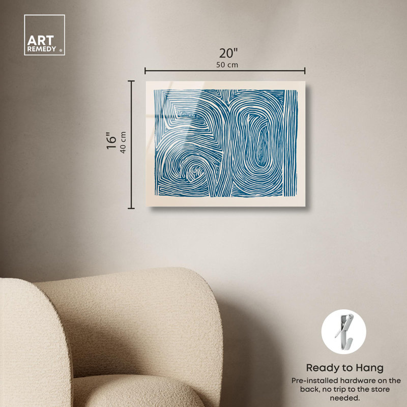 «Maze Loop I», reproduction d'art sur toile par Art Remedy, H 16 po x l 20 po