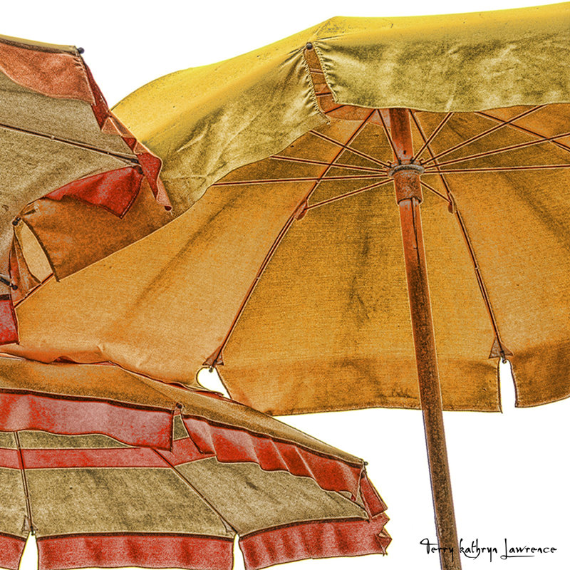 Umbrellas Italia II by Terry Katherine Lawrence - Wrapped Canvas Art Prints, 30cm H x 30cm W x 3.8cm D