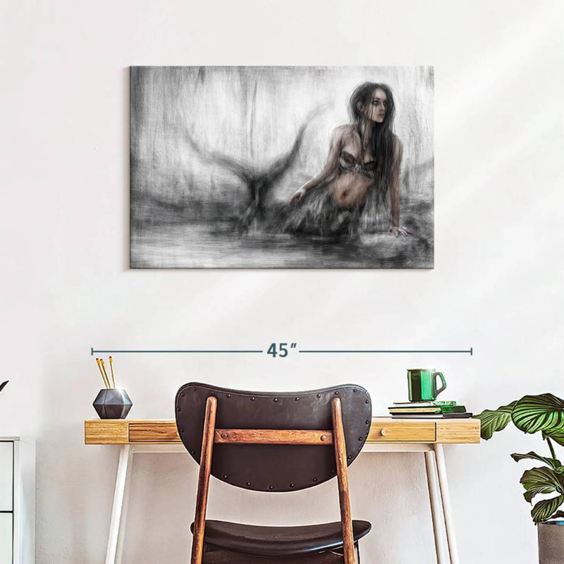 Kelan Dark Mermaid, 24" H x 36" W