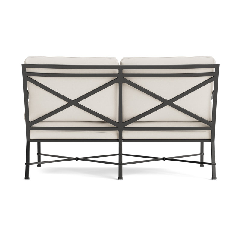 Venetian Outdoor 2 - Seat Loveseat, Fusion Natural, Textured Pewter