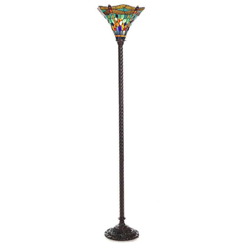 Turquoise Tiffany Style Floow Lamp