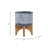 Ceramic Aztec Planter On Wooden Stand-1783137450-1783137449