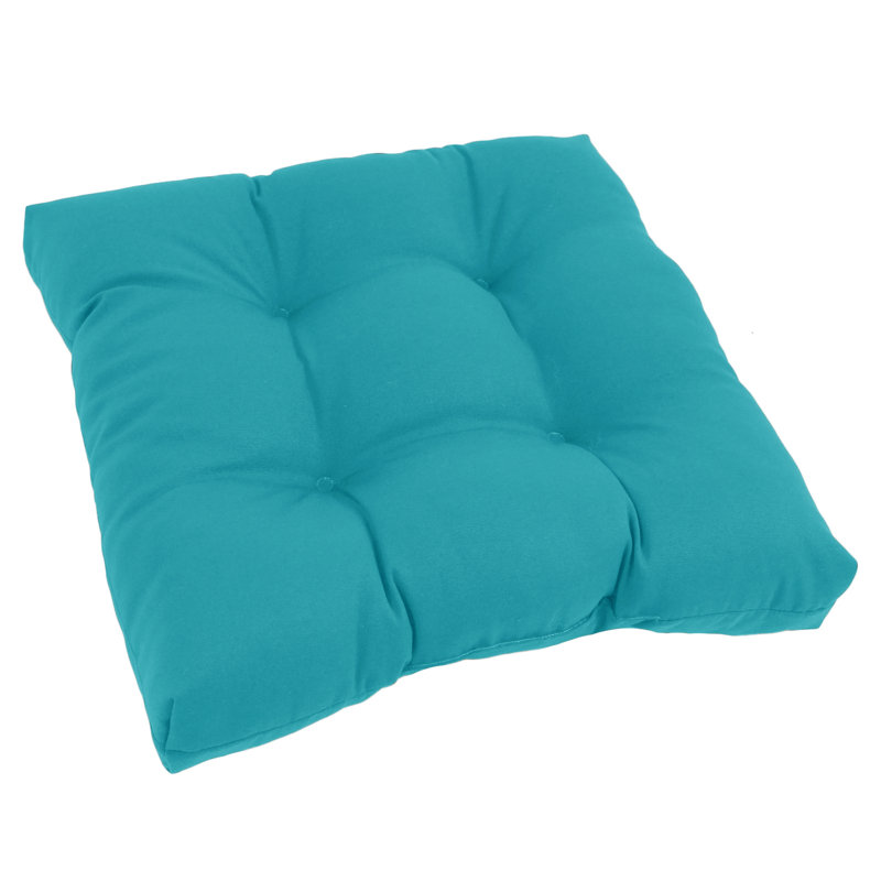 Coussin de siège 1 pièce Winston Porter, Bleu turquoise