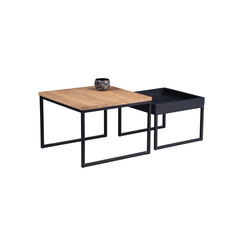 Krashna Solid Wood Sled End Table