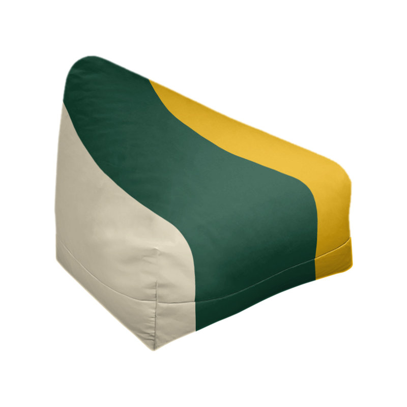 Bean Bag Cover, 42" H x 38" W x 2" D, Minnesota Wheat/Forest Green/Harvest Gold