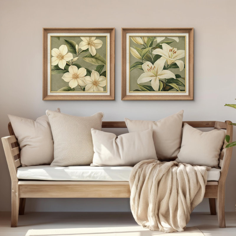 Art mural encadré sur toile Lily, Natural Gallery Frame, H 26 po x l 26 po