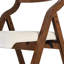 2 chaises de table à manger pliantes en noyer, peu encombrantes, sièges confortables, chaises pratiques (2), noyer, fabrication légère, rembourrage, utilisation polyvalente-1990897923