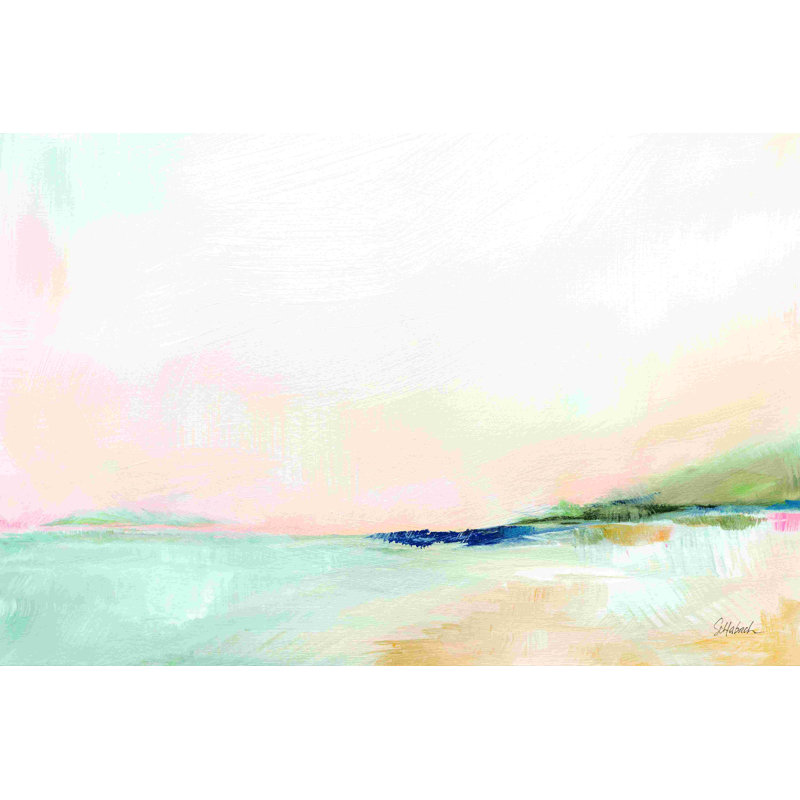«Open Water over Sky Crop» par Sue Schlabach - reproduction d'art sur toile tendue, H 12 po x l 18 po