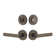 Viaggio Circolo Hammered Texture Rosette Complete Entry Set with Lusso Lever