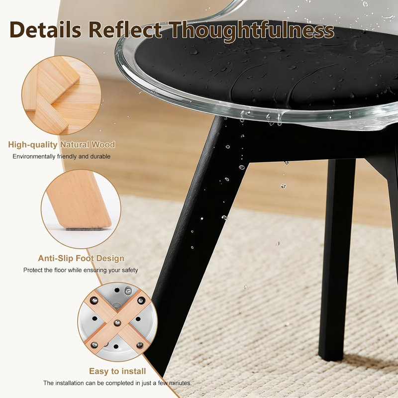 Side Chair, Transparent Black
