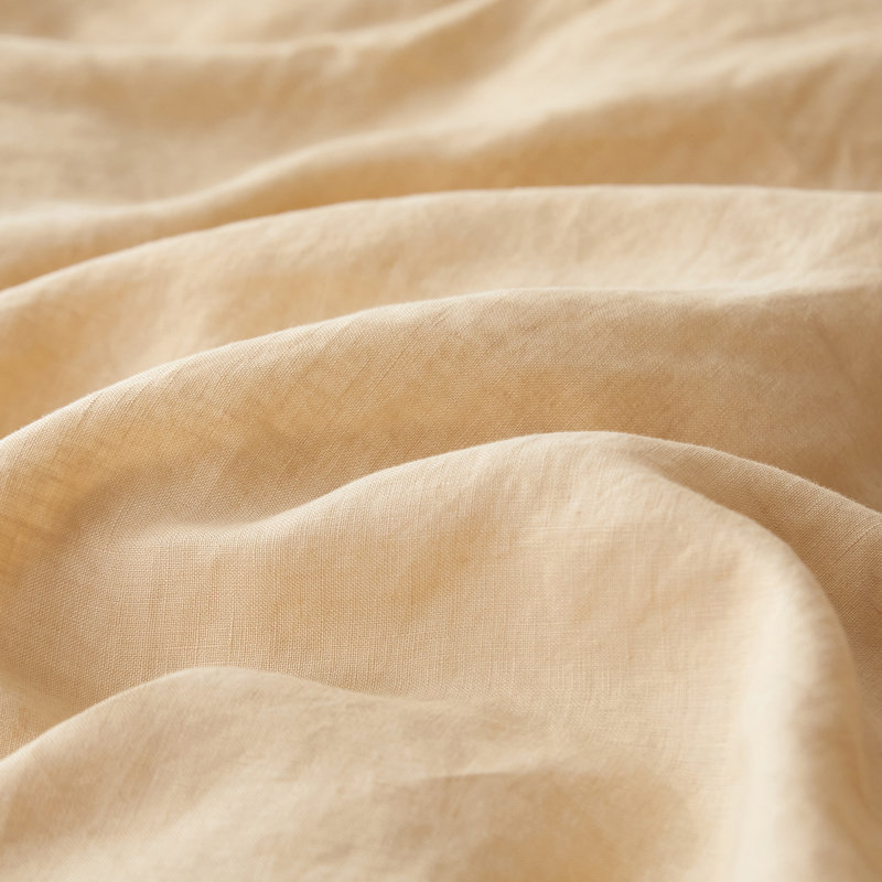 Duvet Cover Set-Button Loop, Queen Duvet Cover + 2 Standard Shams, Sand