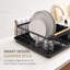 Égouttoir à vaisselle Yamazaki Home Tosca Yamazaki Home - Égouttoir à vaisselle blanc moderne pour comptoir de cuisine avec égouttoir amovible et porte-couverts, organisateur de vaisselle en acier et bois, petit modèle peu encombrant - acier + bois --1872139811