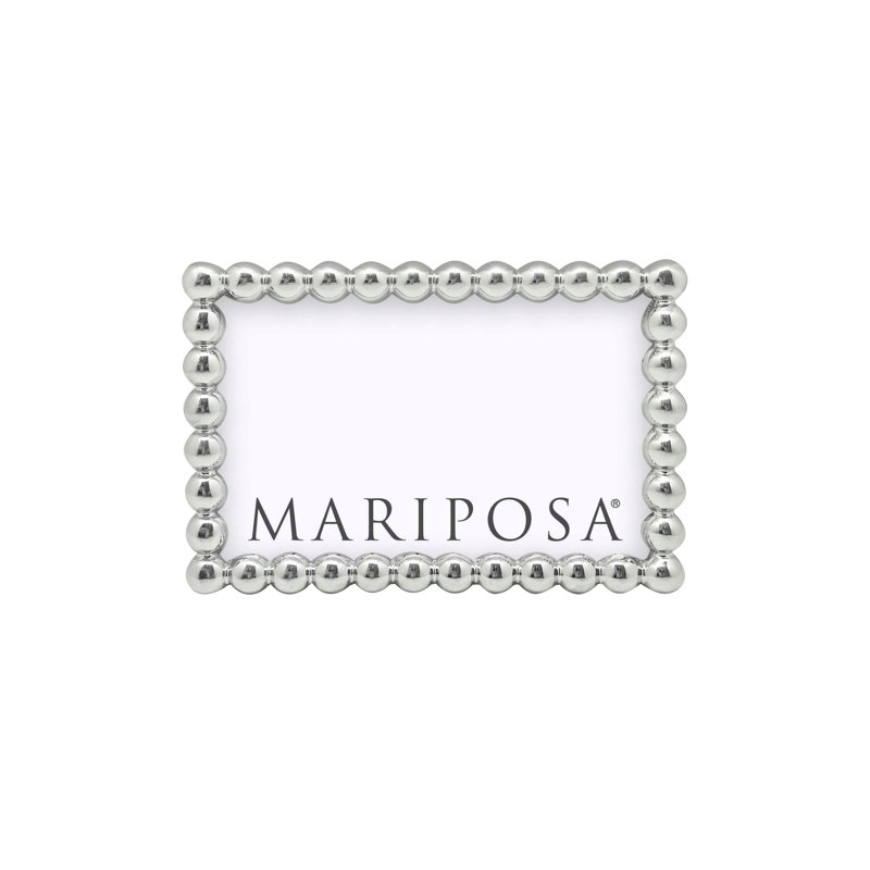 Rectangle Picture Frame, Silver, 4" W x 6" H