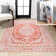 Lesak Ornate Medallion Machine-Washable Orange/Cream Rug