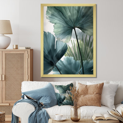 Ginkgo Botanical Canvas Wall Art, Tropical Leaf Decor Print - Ginkgo Leaves Tropical IV