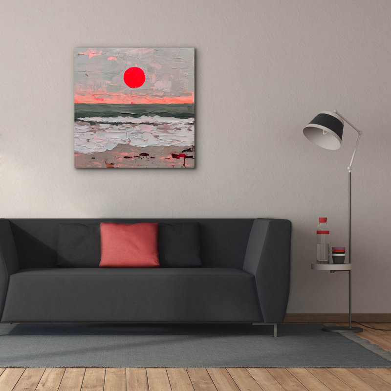 Art mural sur toile Highland Dunes «Fuchsia Sunset» par Svetlana Aleynikova, H 37 po x l 37 po