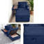 Canapé confortable moelleux en velours côtelé, espace de rangement pour une grande chaise simple, méridienne super douce avec repose-pieds et table-118850164