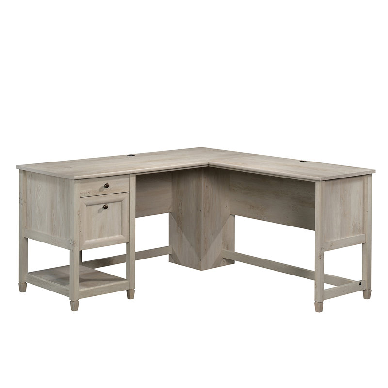 Bureau en L Coastal avec tiroirs classeurs (tabourets non inclus)
