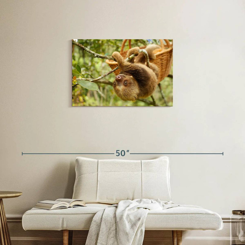 Brampt Sloth On A Tree, 20" H x 30" W