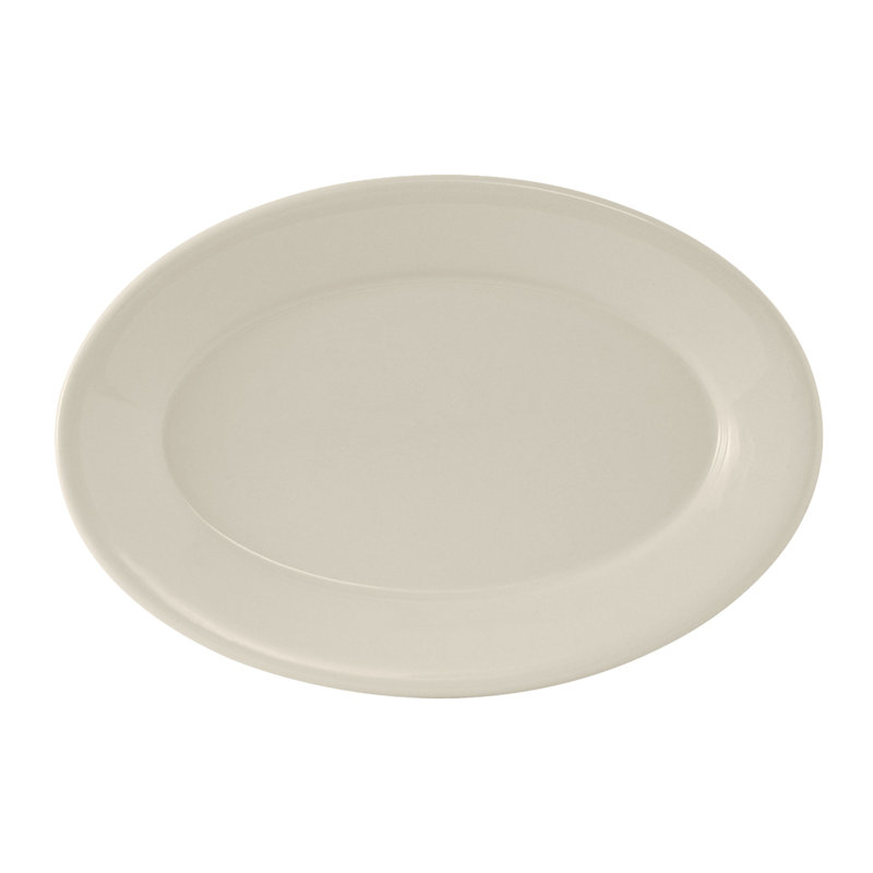 Tuxton Reno Ceramic Platter, 0.75" H x 9.38" W x 6.5" D