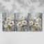 Ensemble de 3 toiles tendues avec châssis Floral Series Series Cxxxvii - Prêt à être accroché-107311387
