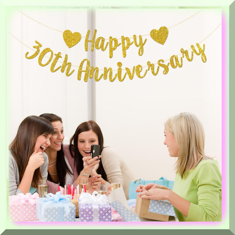 50 Flawless Gold Glitter Celebration Banner