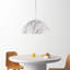 1-Light White Marble Finish Dome Pendant Light