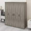 Garde-robe à 4 portes avec rangement de tiroir intégré-448614691