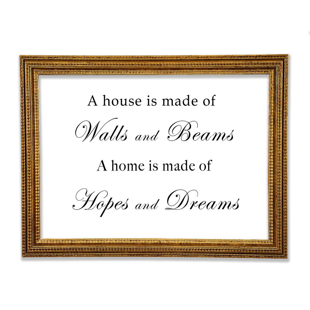 Home Quote Walls N Beams Hopes N Dreams Gerahmter Druck