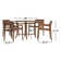 Fleur Round 4 - Person Dining Set