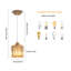  15CM Round Crystal Shade Chandelier