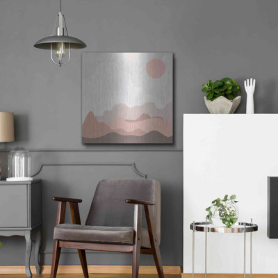 «Mountainous I» par Sara Zieve Miller, art mural en métal, 24 po x 24 po