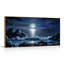 Tableau encadré sur toile « Océan au clair de lune », 122 x 61 cm (48 x 24 pouces), lot de 1-131874191