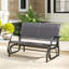 Outdoor Abadie Rocking Metal Bench-1329126811