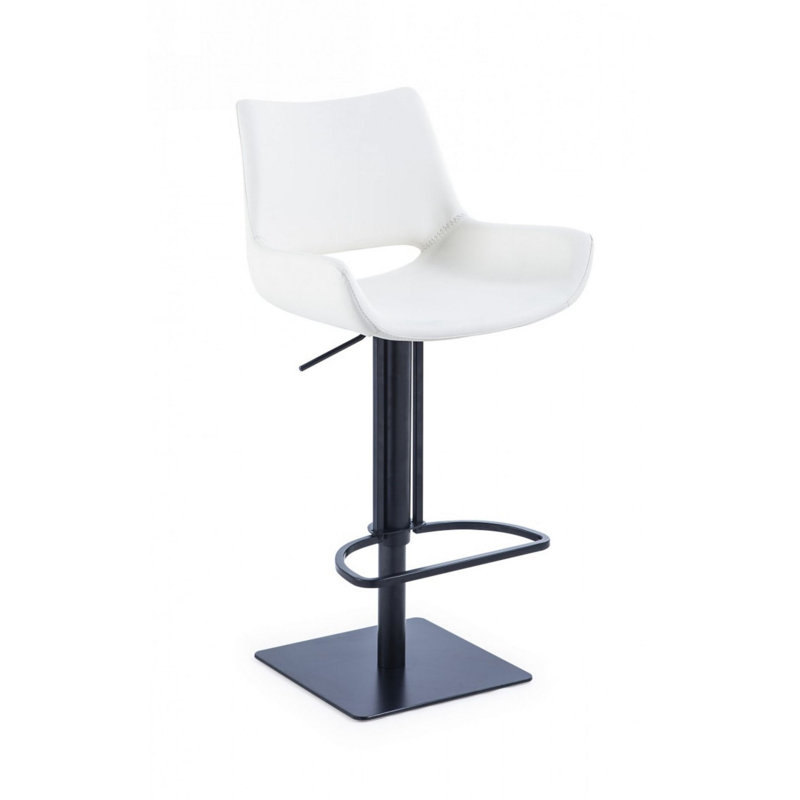 Trishika Swivel Upholstered Faux Leather Adjustable Height Counter Stool