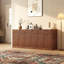 Buffet 67 "en chêne cannelé avec 3 tiroirs pour la cuisine, le salon et le vestibule-482116547